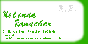 melinda ramacher business card
